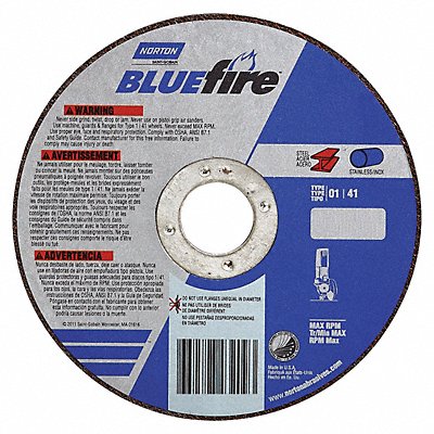 NORTON 66252843208 Cut Off Wheel 7/8 Connect BlueFireRightCut