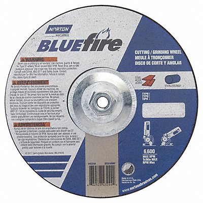 NORTON 66252843244 Cut Off Grinding Wheel 5/8 -11CN ThreadHle