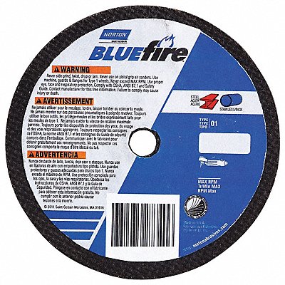 NORTON 66252843250 Cut Off Wheel 1 Connect. BlueFire