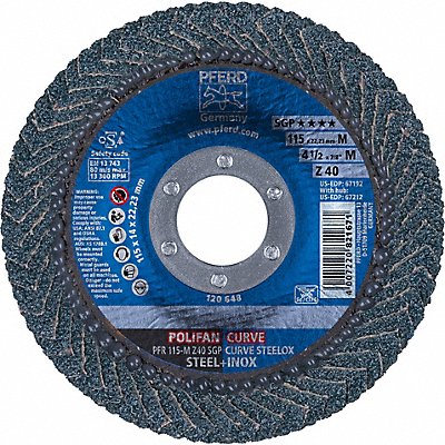 PFERD 67192 Fiber Disc 4 1/2 in Dia 7/8in Arbor