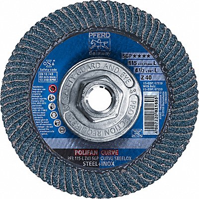 PFERD 67359 Fiber Disc 4 1/2 in Dia 5/8in Arbor