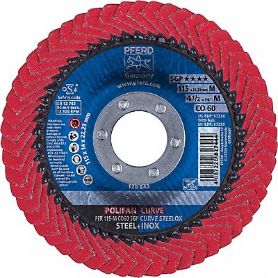 PFERD 67234 Fiber Disc 4 1/2 in Dia 7/8in Arbor