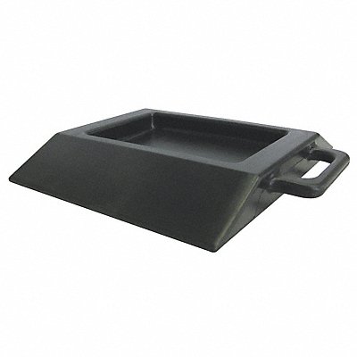 GRAINGER 33N455 Pallet Truck Stop 13-3/4In. L Blk Rubber