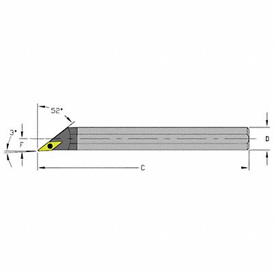 ULTRA-DEX USA E10SSVJBR2 Indexable Boring Bar 0.7000 Carbide