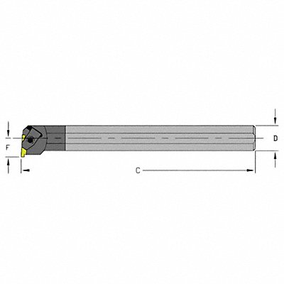 ULTRA-DEX USA E08RNER2 Grooving/Parting Toolholder RH