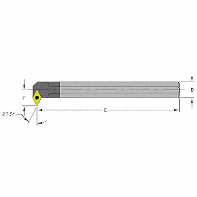 ULTRA-DEX USA E10QSDNCR2 Indexable Boring Bar 0.9200 Carbide