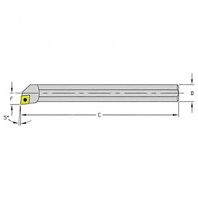 ULTRA-DEX USA J04FSCLDL15138 Indexable Boring Bar 0.2750 Heavy Metal
