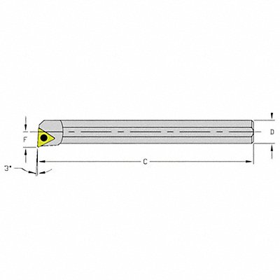 ULTRA-DEX USA HM06JSTUCL12203 Indexable Boring Bar 0.4100 Heavy Metal