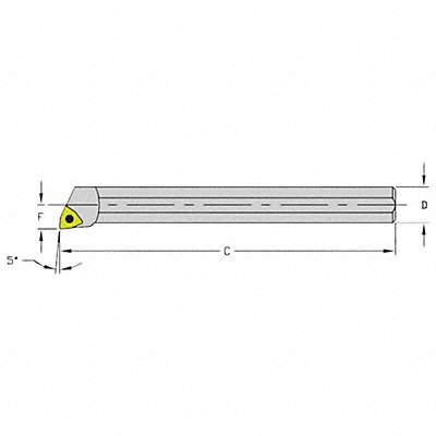 ULTRA-DEX USA HM08JSWLCL2281 Indexable Boring Bar 0.5600 Heavy Metal