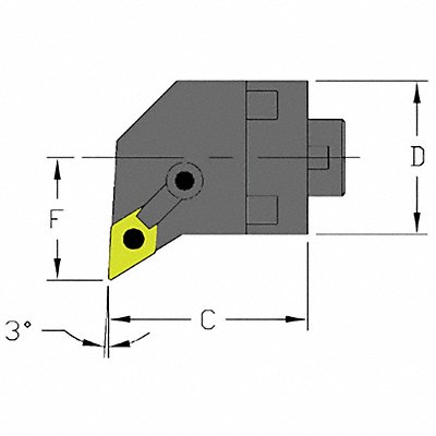 ULTRA-DEX USA MH32MDUNL4CFT Indexable Cutting Head DNMG 2-1/2