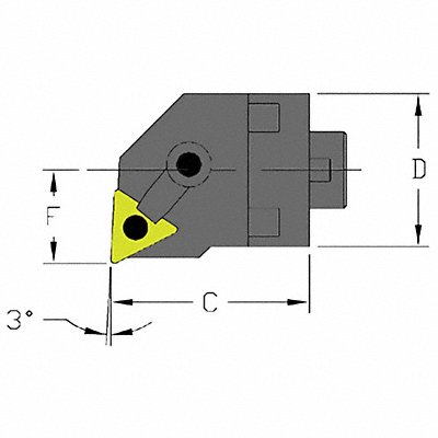 ULTRA-DEX USA MH16MTUNR3CFT Indexable Cutting Head TNMG 1.2000