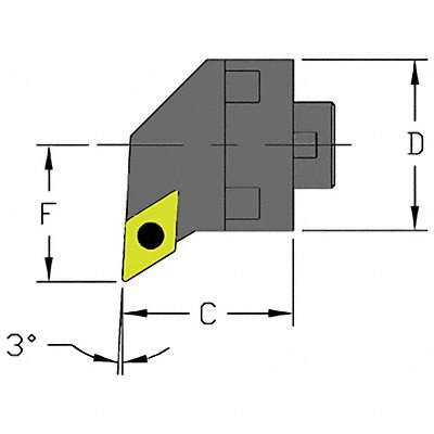 ULTRA-DEX USA MH20SDUCL3CFT Indexable Cutting Head DCMT 1.6750