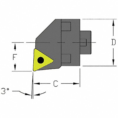 ULTRA-DEX USA MH40STUCL3CFT Indexable Cutting Head TCMT 2.8000