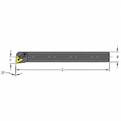 ULTRA-DEX USA S20SMTUNR3 Indexable Boring Bar 1.4700 HSS