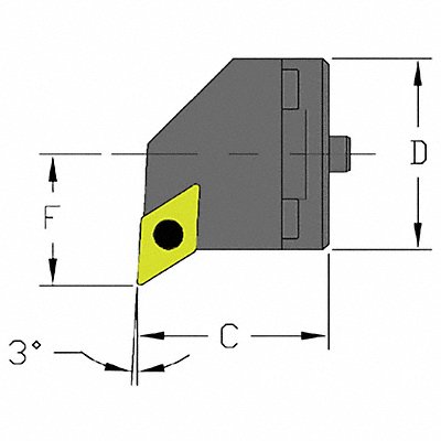 ULTRA-DEX USA SH24SDUCL3 Indexable Cutting Head DCMT 1.9680