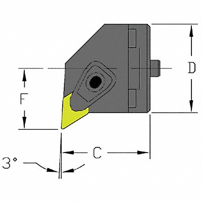 ULTRA-DEX USA SH20DDUNL3 Indexable Cutting Head DNMG 1.5750