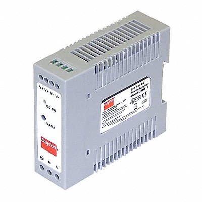 DAYTON 33NT17 Power Supply DIN Rail 50W 12VDC Plastic