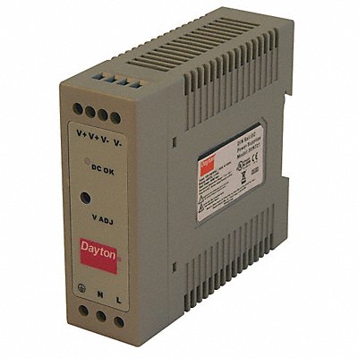 DAYTON 33NT21 Power Supply DIN Rail 50W 48VDC Plastic