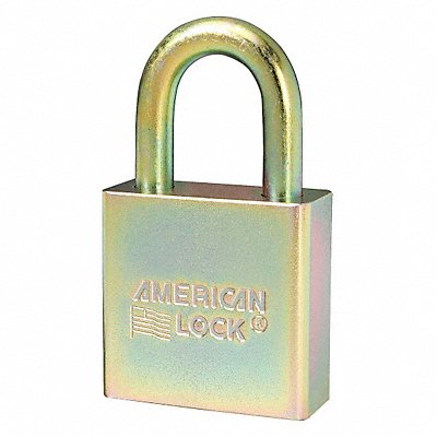AMERICAN LOCK A5200GLNKAS10 Keyed Padlock 3/4 in Gold PK10