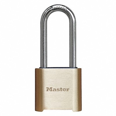 MASTER LOCK 975DLHCOM Combination Padlock 2 in Square Gold