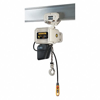 HARRINGTON NER010LDFG10 Electric Chain Hoist 2000lb 10ft. 14/2.5fpm