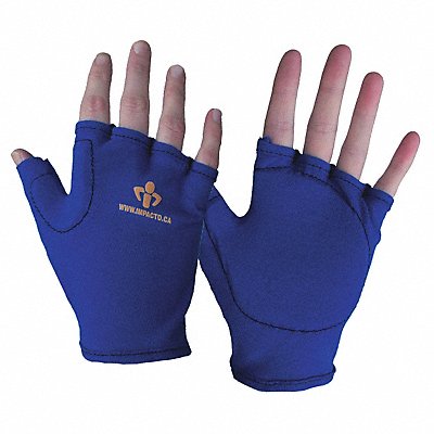 IMPACTO 50220110021 Impact Gloves S Yellow Fingerless Left