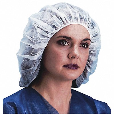 KEYSTONE 110NWI1028WHITE Bouffant Cap 28in White PP PK1000