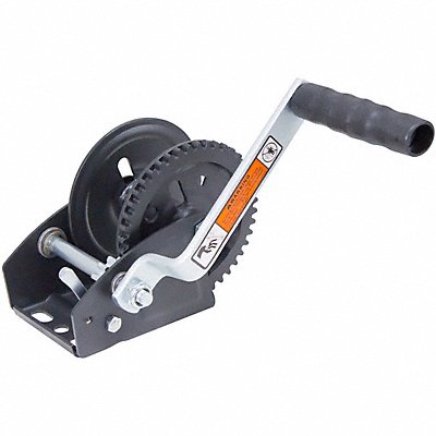 DUTTON-LAINSON 3FKE5 Hand Winch w/Strap Spur No Brake 1100lb.