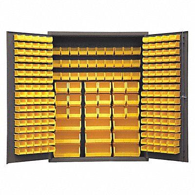 DURHAM MFG SSC227NL95 Bin Cabinet 84 x60 x24 Grey 227YellowBns