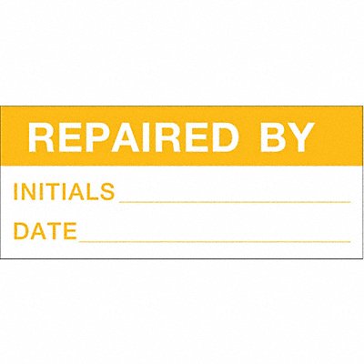 BRADY WOX31 Maintenance Label 5/8 H 1-1/2 W PK14