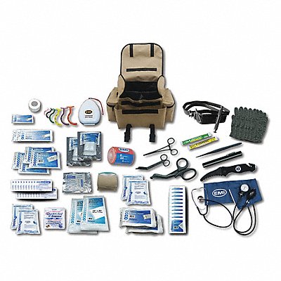 EMI 9122 Emrgncy Medical Kit 73 Components Grn
