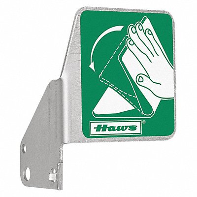 HAWS SP216 Push Flag SS Green 9 L x 8 W