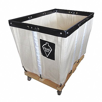 TOUGH GUY 33W333 Basket Truck 12 Bu. Cap. White 36 in L