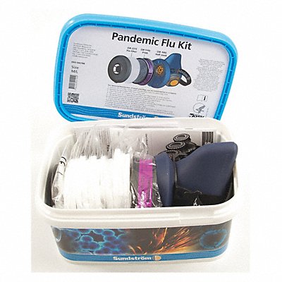 SUNDSTROM SAFETY H055421M Half Mask Respirator Kit M/L Blue