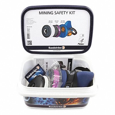 SUNDSTROM SAFETY H056321M Half Mask Respirator Kit M/L Blue