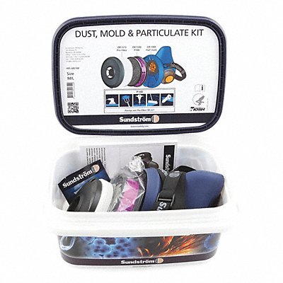 SUNDSTROM SAFETY H056821S Half Mask Respirator Kit S/M Blue