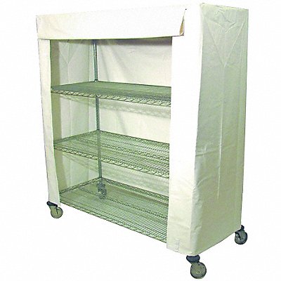 GRAINGER 33Y378 Cart Cover 48x24x86 White Vinyl