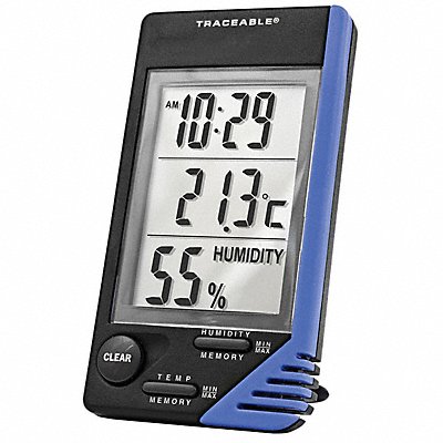TRACEABLE 4040 LCD Digital Hygrometer w/ Clock