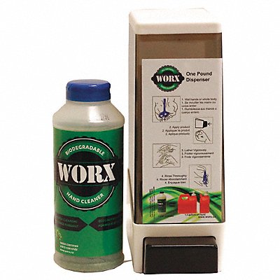 WORX BIODEGRADABLE HAND CLEANER 119965 Hand Cleaner Disp WH 1 lb 6 inD