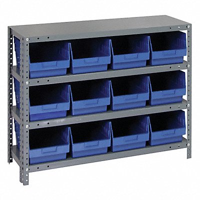 QUANTUM STORAGE SYSTEMS 1239SB807BL G7417 Bin Shelving 12inx39inx36in Blue