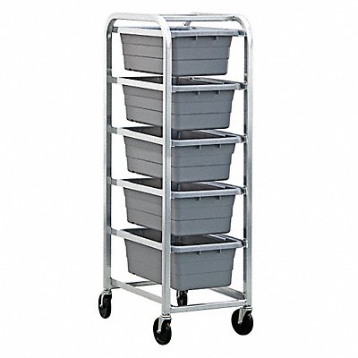 QUANTUM STORAGE SYSTEMS TR525168GY Cross Stack Tub Rack w/5 Tubs Grey