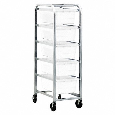 QUANTUM STORAGE SYSTEMS TR525168WT Cross Stack Tub Rack w/5 Tubs White