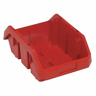QUANTUM STORAGE SYSTEMS QP1285RD Cross-Stacking Bin Red PP 5 in