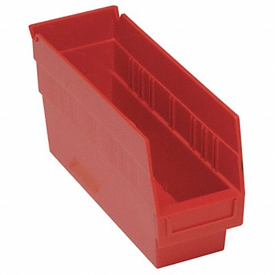 QUANTUM STORAGE SYSTEMS QSB801RD G7026 Shelf Bin Red Polypropylene 8 in