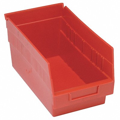 QUANTUM STORAGE SYSTEMS QSB802RD G7027 Shelf Bin Red Polypropylene 8 in