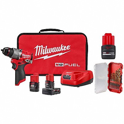 MILWAUKEE 3.40322481124254E+21 Drill/Driver Kit Keyless 12V DC 2.5 lb