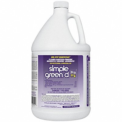 SIMPLE GREEN 3410000000000 One-Step Disinfectant Unscented 1 gal