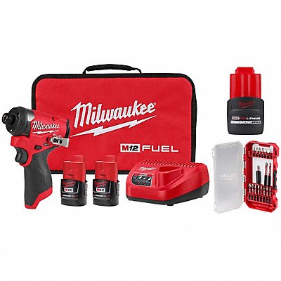 MILWAUKEE 3.45322481124254E+21 Impact Driver Kit 12 V 100 dB 2.0 lb