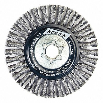NORTON 66254443341 Wire Wheel Brush 4 x0.020 x5/8-11