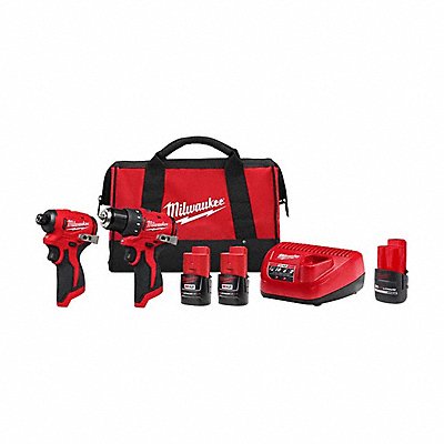 MILWAUKEE 34942248112425 M12 2-Tool Combo Kit + M12 HO2.5 Battery